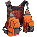 BASSDASH FV08 Ultra Lightweight Fly Fishing Vest for Men and Women Portable Chest Pack One Size Fits Most