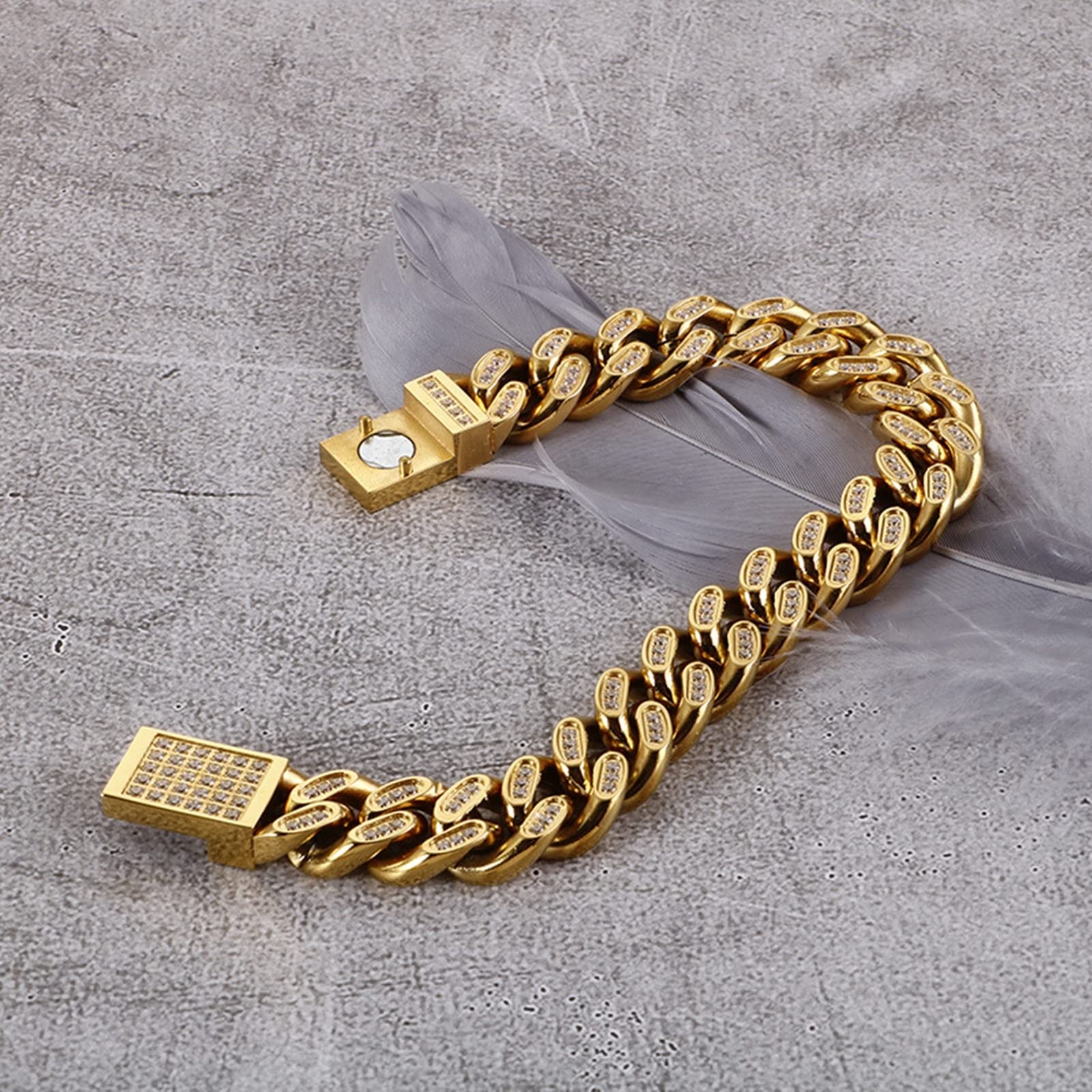 Pulseras Plata Mujer, Hip Hop Pulsera Ayuda A Domicilio Oro Regalo para el cumpleaños de San Valentin