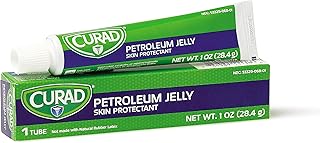 Curad Petroleum Jelly Skin Protectant, Healing Ointment For Dry Cracked Skin, 1 oz Tube (12 Pack)