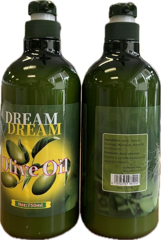 Loção corporal com óleo de oliva Dream Dream 750 mL — Pacote com 2