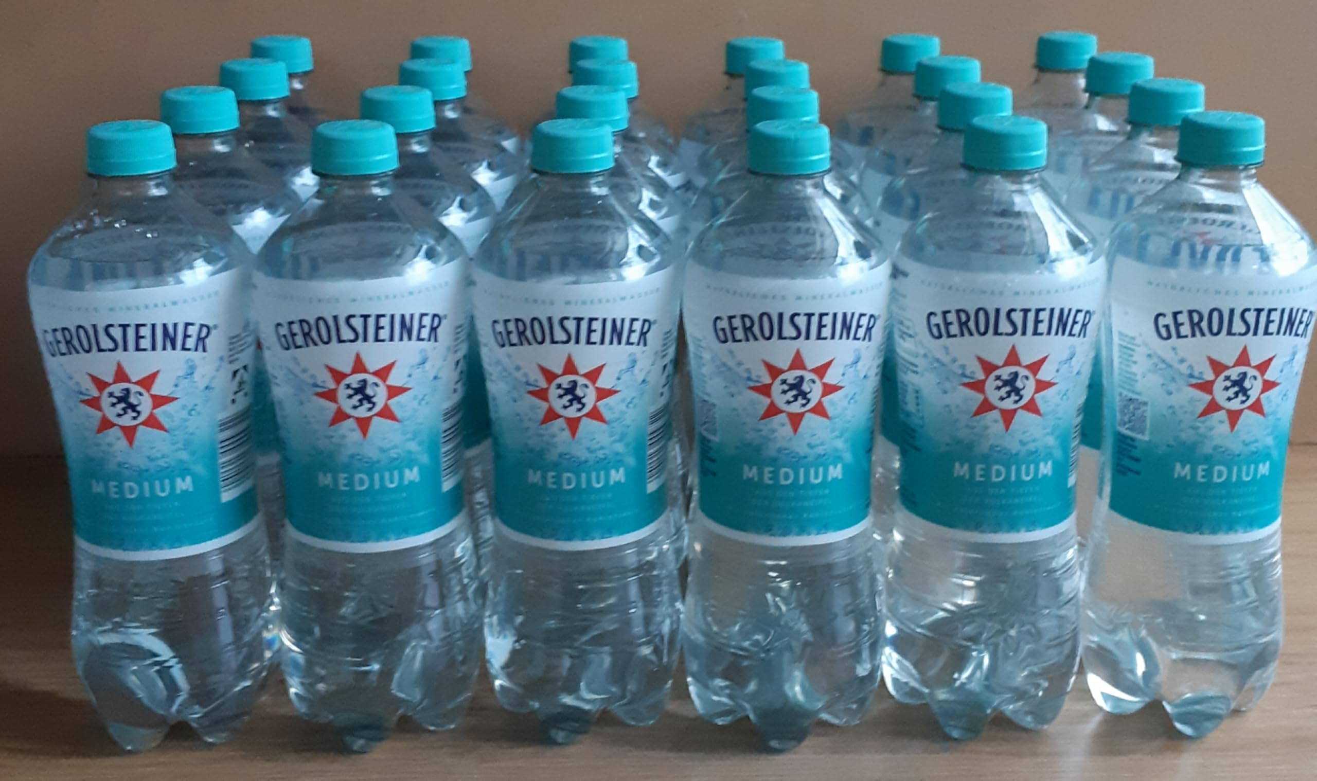 Medium Mineralwasser von Gerolstein, 24 Flaschen x 0,75l, mit Einwegpfand