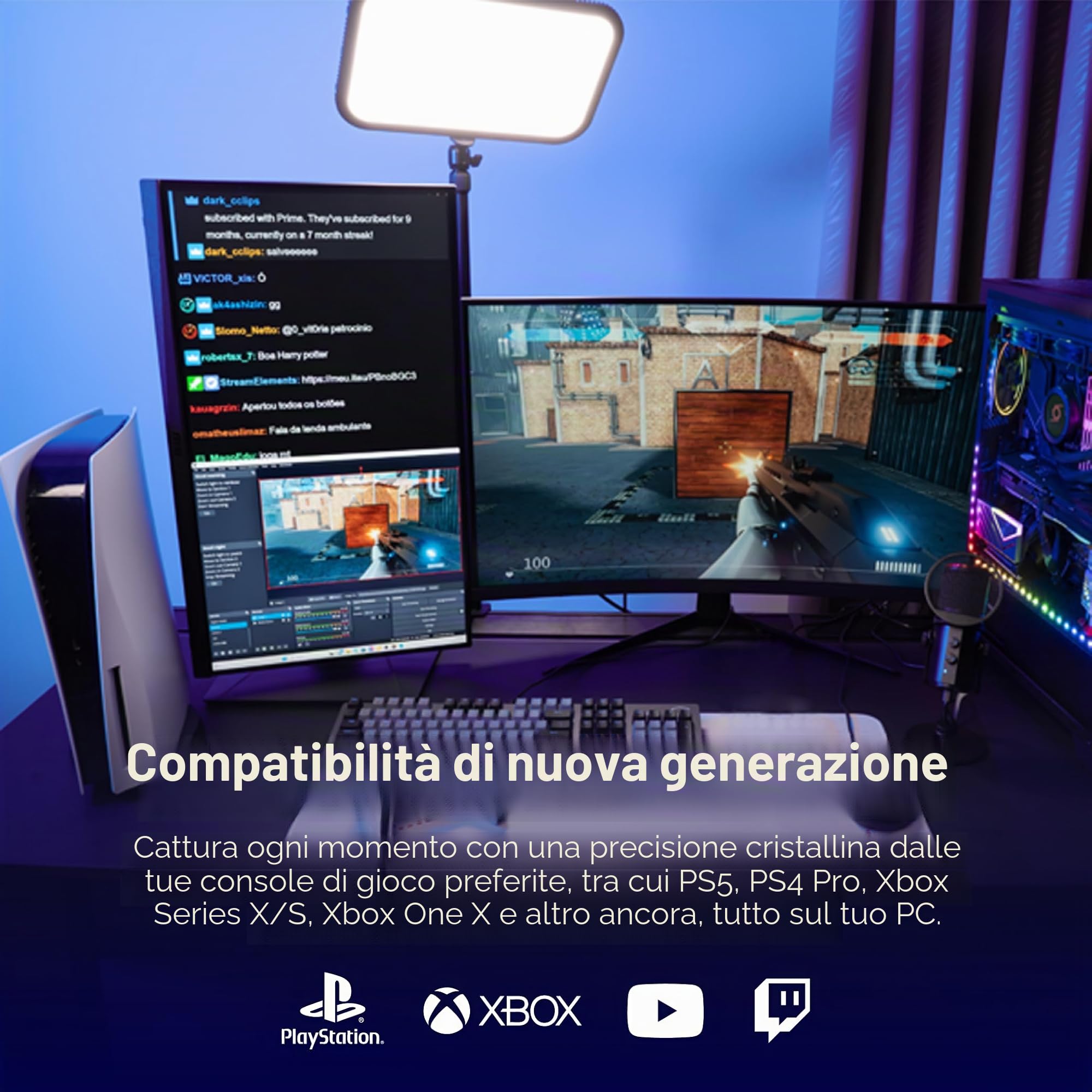 Scheda di cattura interna AVerMedia 4K60 con latenza ultra bassa per PS5, Xbox Series X/S, Switch, PC - GC575 Live Gamer 4K 2.1