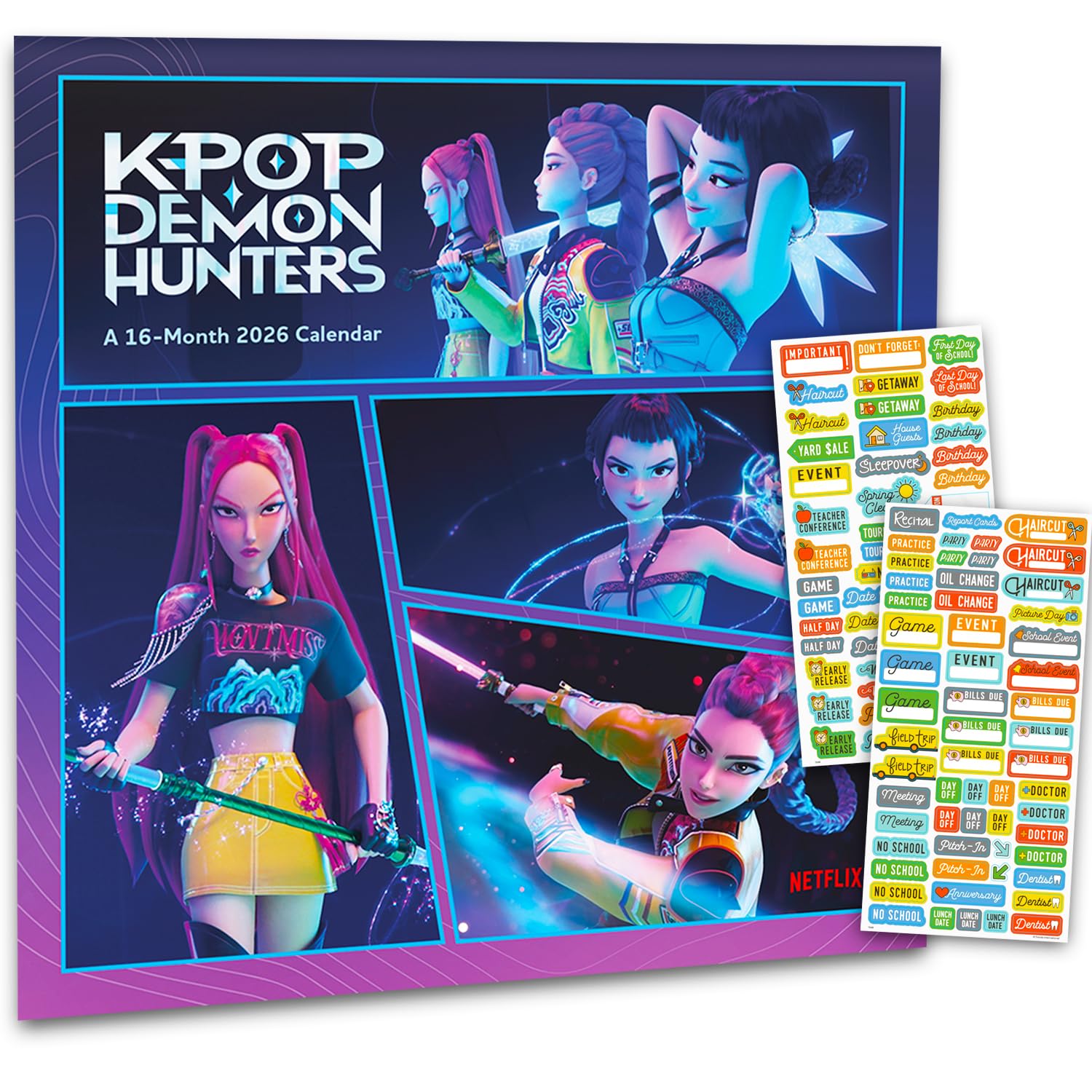 Amazon | KPop デーモンハンターズカレンダー 2026 - デラックス 2026