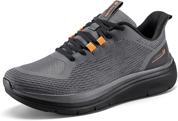 FitVille Mens Walking Shoes Wide Width Lightweight Cushioned Workout Sneakers Pain Relief