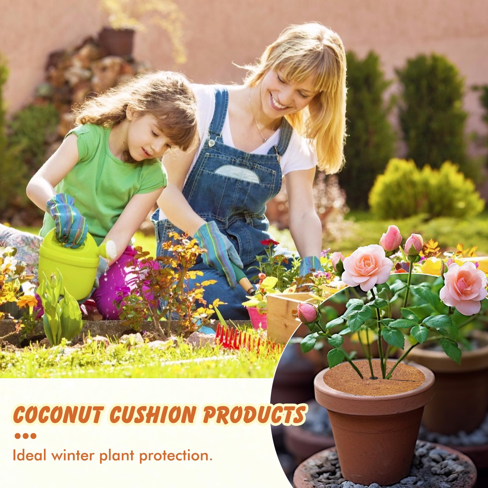 6 Pièces Tapis Coco Plante, 30 Cm Tapis Paillage En Fibre