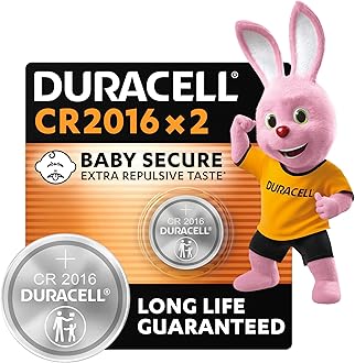 Duracell Specialty 2016 Lithium Coin Battery 3V, pack of 2, with Baby Secure Technology and suitable for keyfobs, scales, wearables and medical devices (DL2016/CR2016)