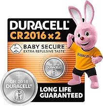 DURACELL 2016 Lithium Coin Batteries 3V (2 Pack) - Long-life Guaranteed - Baby Secure Technology - For Use in Key Fobs, Small Home Remotes, Fitness Watches - Baby Secure Packaging