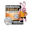 DURACELL 2016 Lithium Coin Batteries 3V (2 Pack) - Long-life Guaranteed - Baby Secure Technology - For Use in Key Fobs, Small Home Remotes, Fitness Watches - Baby Secure Packaging DURACELL 2016 Lithium Coin Batteries 3V (2 Pack) - Long-life Guaranteed - Baby Secure Technology - For Use in Key Fobs, Small Home Remotes, Fitness Watches - Baby Secure Packaging