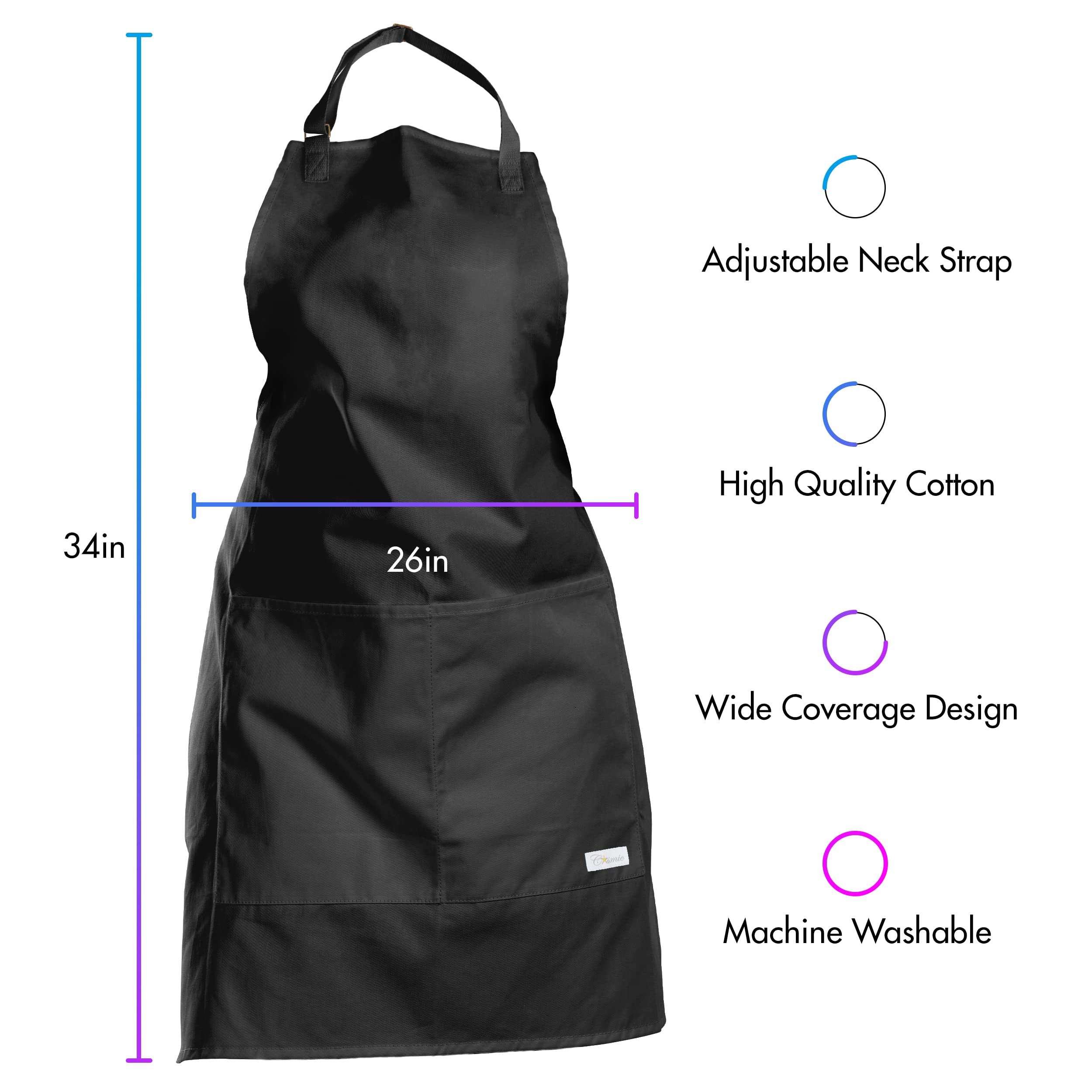 Cosmic Aprons - Delantal profesional para manualidades y chef con bolsillos, delantal de 86 x 66 cm para cocina, cocina, parrilla, artista
