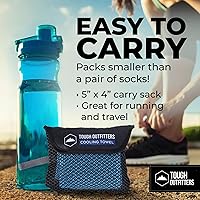 Vista 6 de Tough Outdoors Toallas de enfriamiento para cuello y cara, toalla de enfriamiento para el cuello para clima caliente, yoga, deportes, golf, sudor