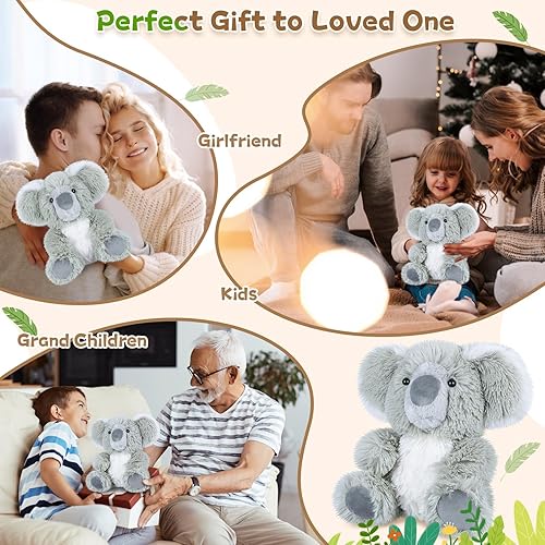 Miniatura 7 de SuzziPals Warming Koala - Animales de peluche para microondas, almohadilla térmica para calambres menstruales, alivio del dolor y el estrés,