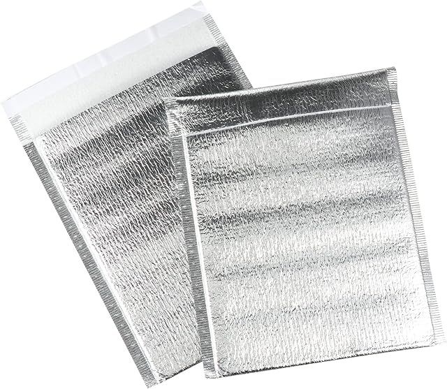 UPKOCH 20Pcs Thermal Bubble Mailer Metallic Insulated Mailers Bags Insulated Shipping Envelopes for Shipping Mailing Packing Cold Food