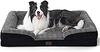Vista 102 de Bedsure Camas ortopédicas para perros de gran tamaño – Cama lavable grande para perros y gatos, impermeable, cómodo sofá para perros con funda Negro