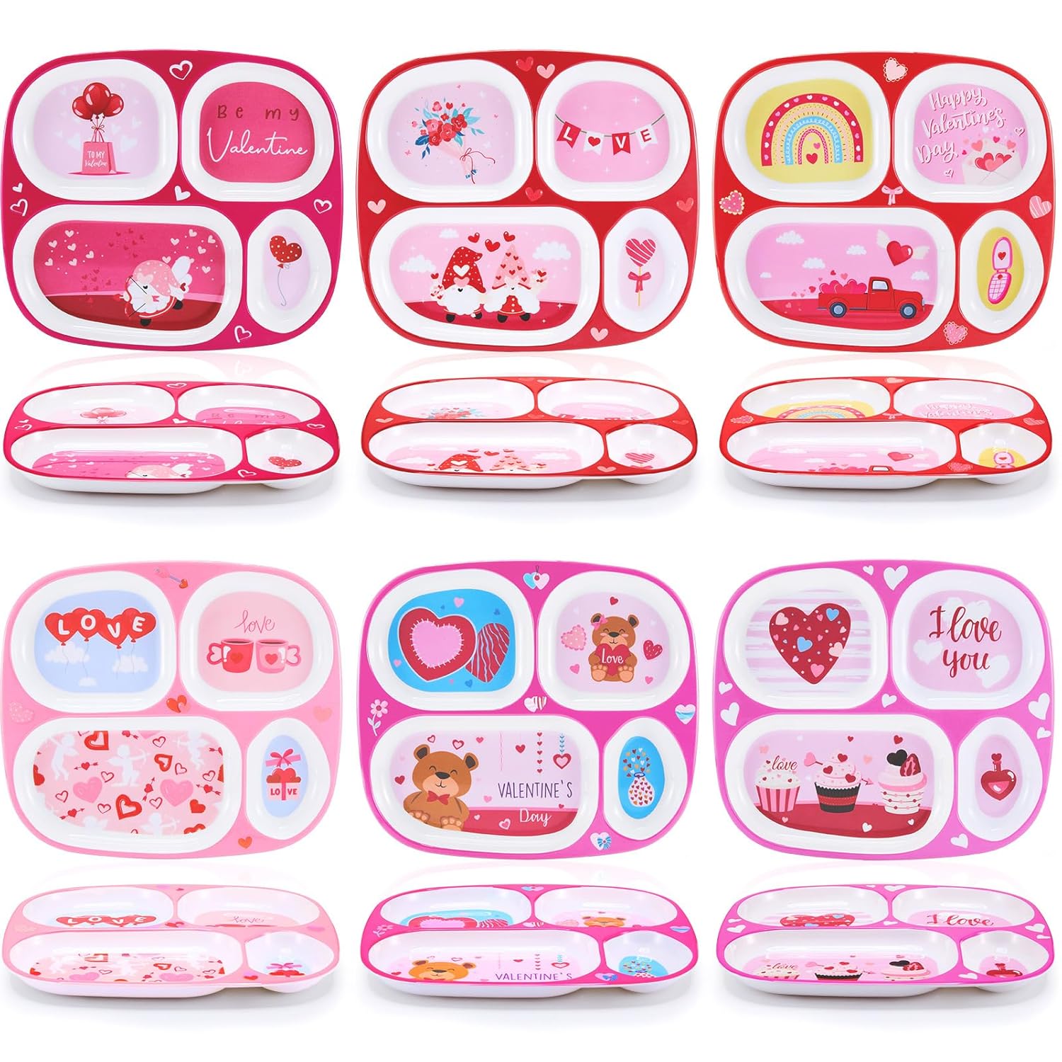 Hushee 6 Pcs 9.4 x 8.2 Inch Valentine