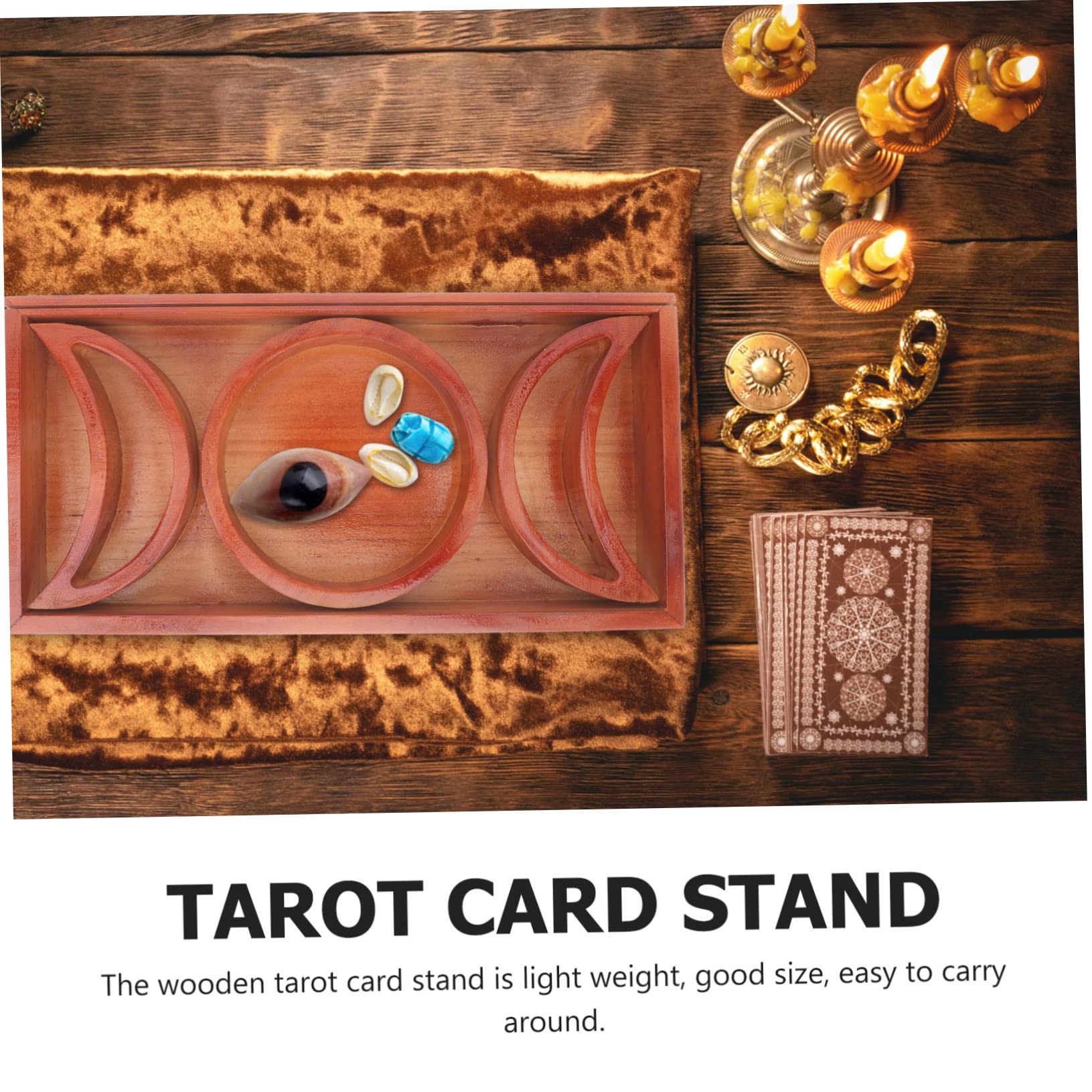 per Carte Tarot con Vassoio Portaoggetti per e Meditazione Design Fase Lunare Accessorio per Tarocchi Compatto e Resistente per Uso e Spirituale