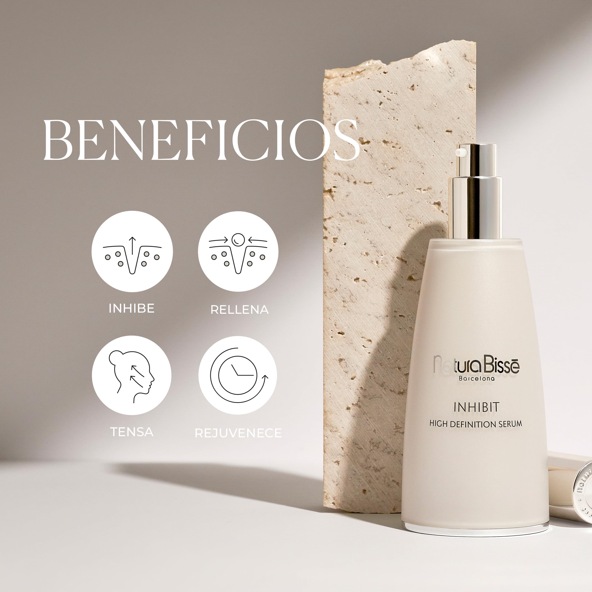 Natura Bissé Inhibit High Definition Serum | Sérum Facial Antiedad con Ácido Hialurónico, Péptidos y Niacinamida | 60 ml