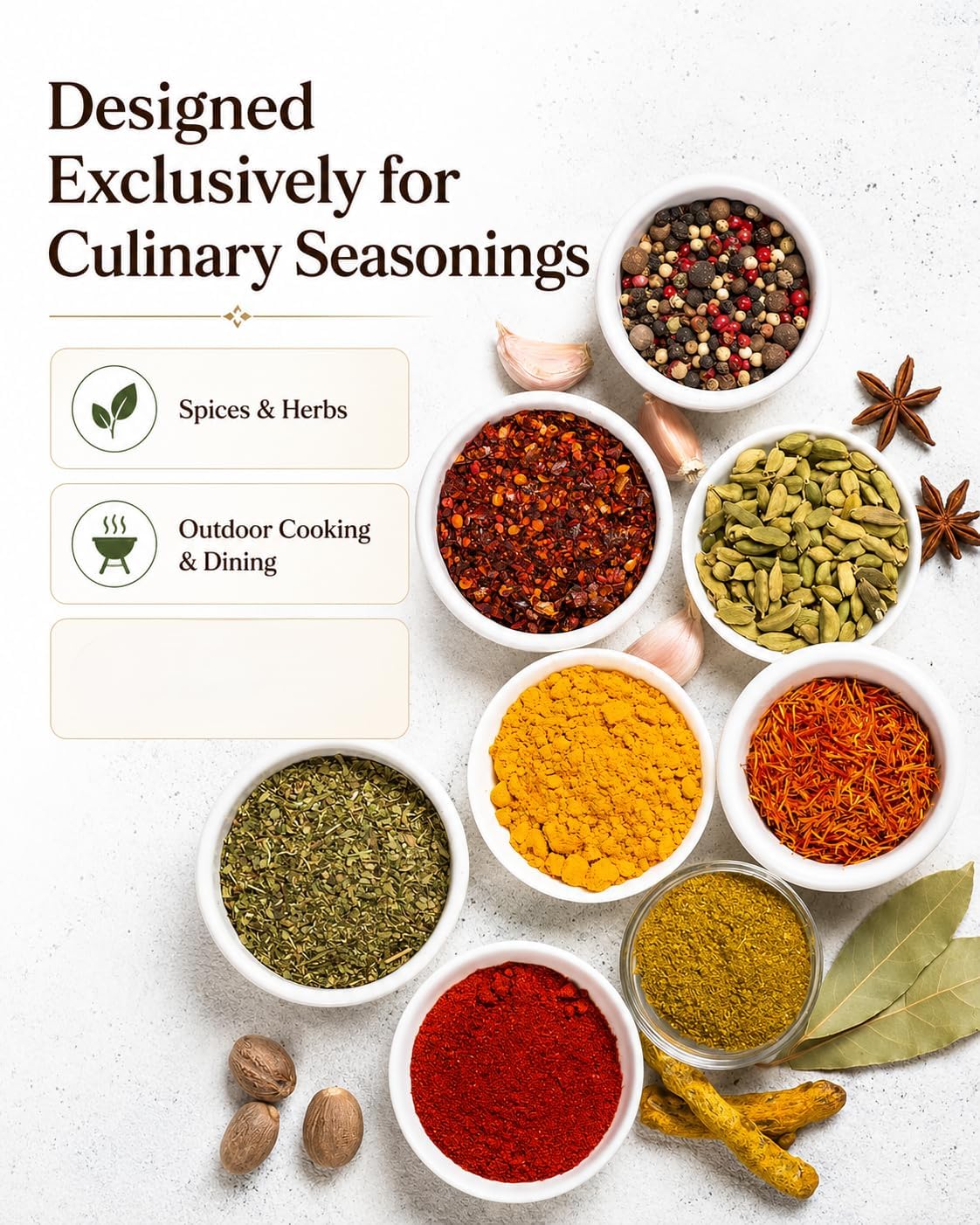 Superfine Kitchen Seasoning Holder | Compact Spice Metal Container Bottle