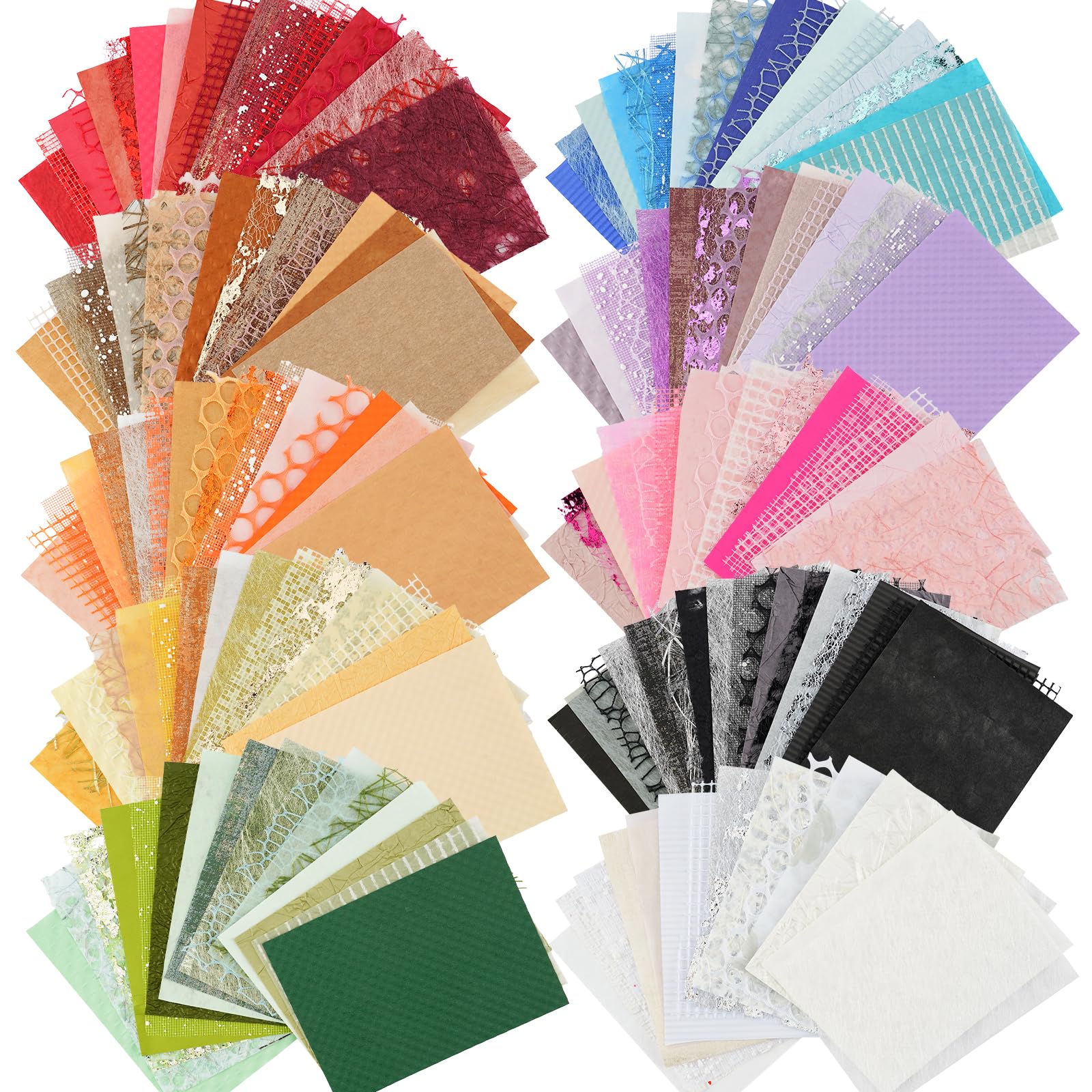 160 arkuszy teksturowanego papieru do scrapbookingu i tkaniny siatkowej, różne zestawy, 10 schematów kolorów, mieszane, ręcznie robione rękodzieło, specjalny papier do scrapbookingu, artykuły do