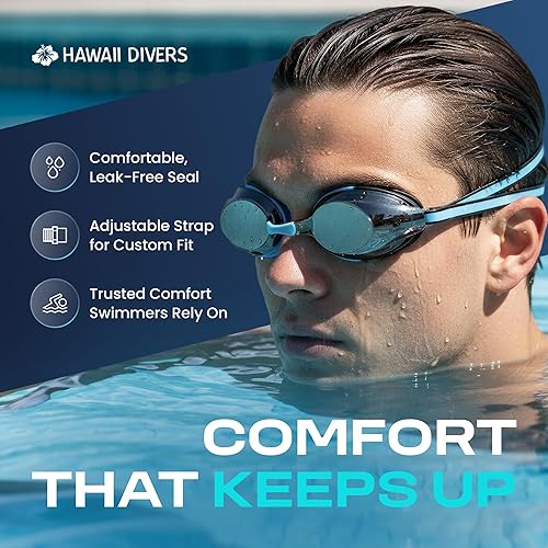 Miniatura 5 de Clear'r XCEL Anti-Fog Swimming Goggle - Mirrored Adult Protective Goggles, UV Protection, Ergonomic Fit, 180 Wide Vision