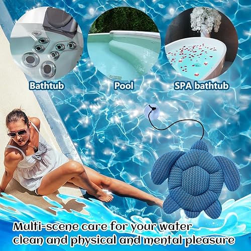 Miniatura 2 de Tortoise - Absorbedor de espuma para bañera de hidromasaje, 2 unidades, esponja absorbente de aceite reutilizable para spa y piscina, mantiene el