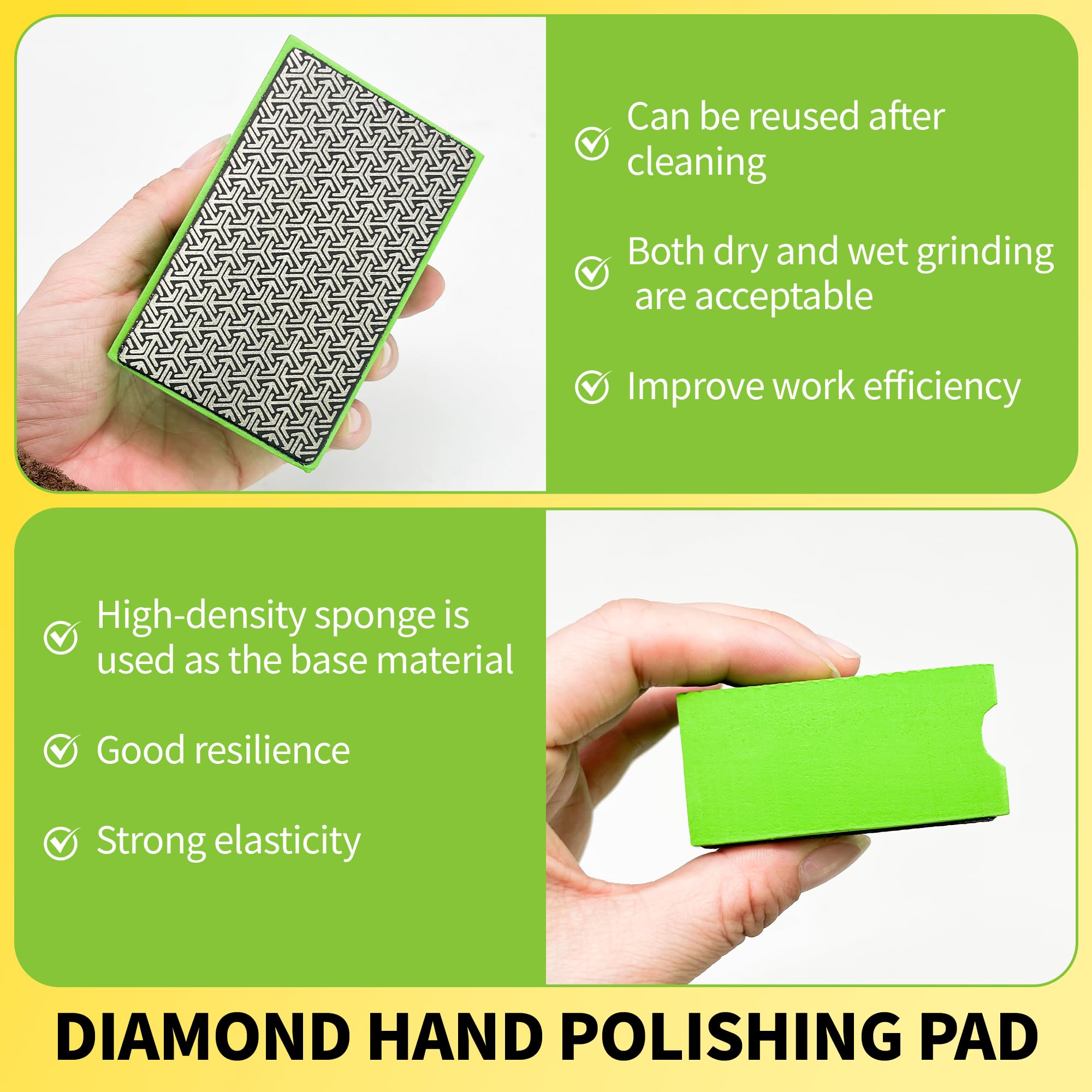Diamond Polishing Pads - 4PCS for Glass, Stone & Metal -3