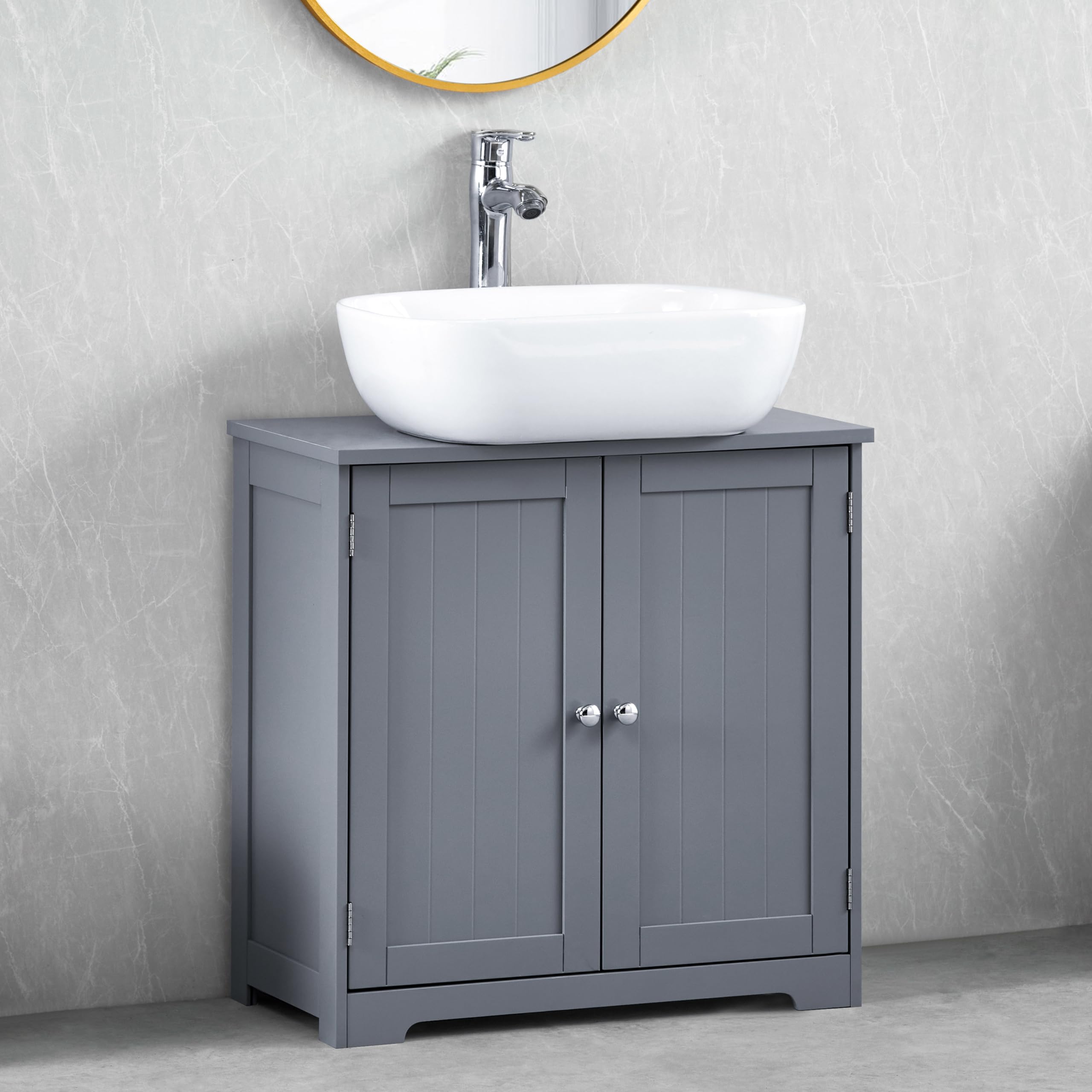 Home Discount Priano badkamerkast, kledingkast, wasmand, hout, wit