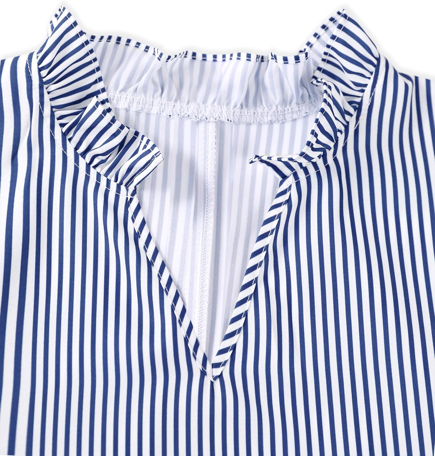 Avanova Women Leopard Print Ruffle V Neck Top 3/4 Long Sleeves Work Business Blouses Shirt - Image 3