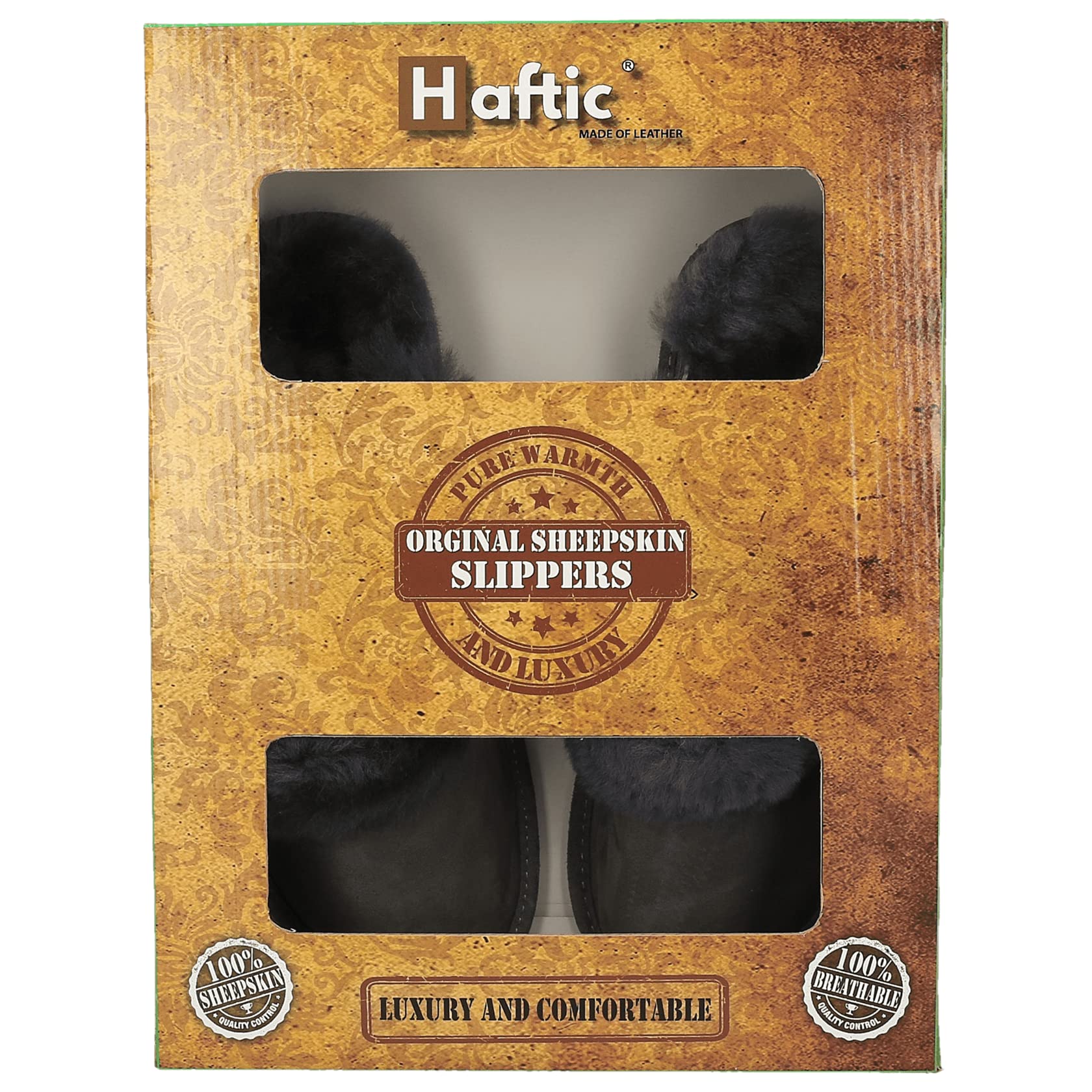 Damen Hausschuhe Leder Lammfell Warm Winter Gefüttert Geschlossen Atmungsaktiv Weiche Sohle Handgemacht Schafswolle Schlappen Pantoffeln Schuhe (40, Grau/Weiß)