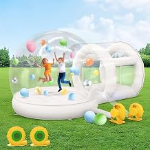 Albott 13FT Inflatable Bubble House with Dual Air Blowers, Dome Bubble Pavilion for Birthday Parties, Weddings & Gender Reveal Celebrations, Includes 750W & 550W Blowers