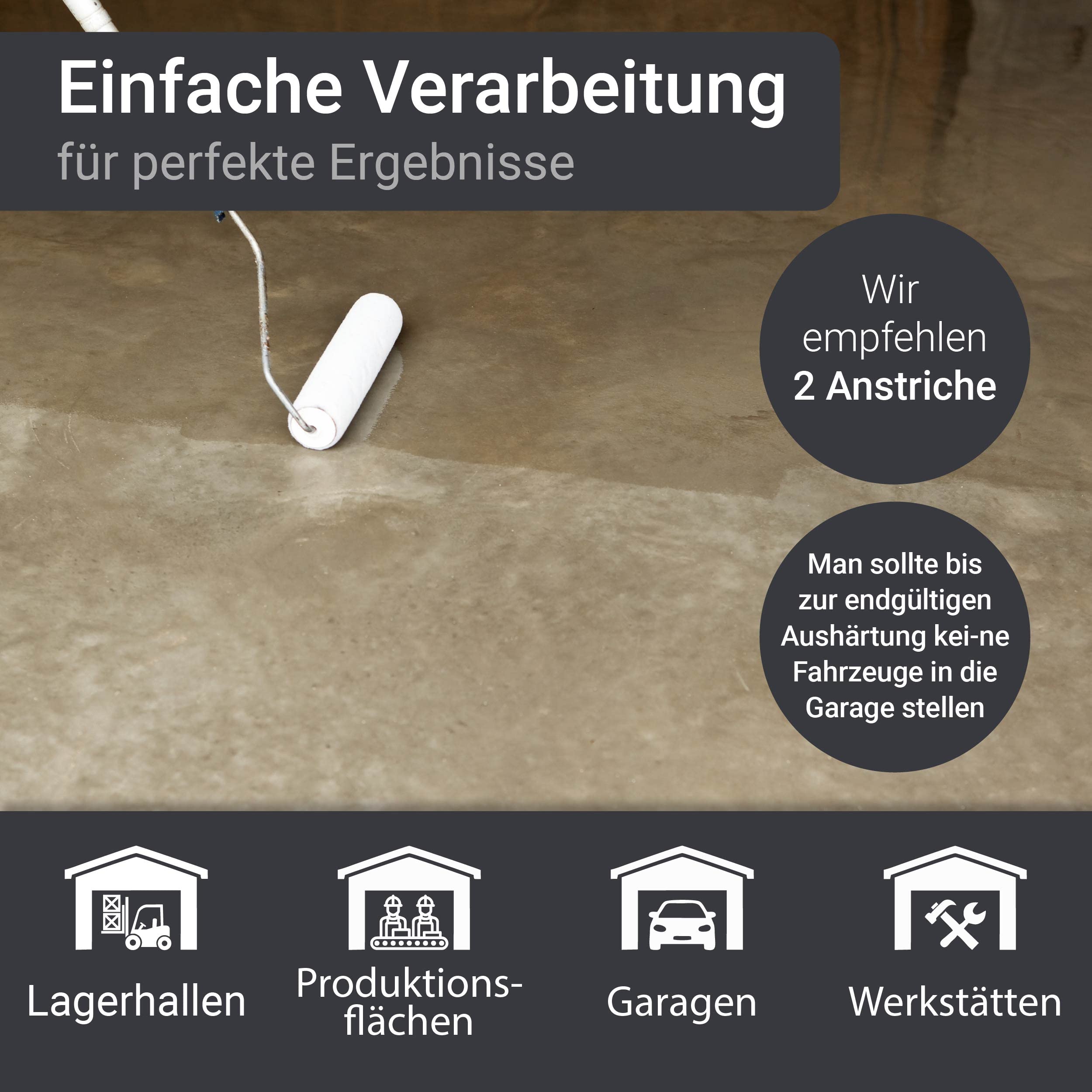 WO-WE 2K Epoxidharz Bodenversiegelung Bodenbeschichtung Klar/Farblos - 3Kg