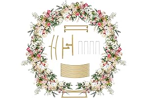 Aro Decorativo de 7 pies para Fiestas, Arco Redondo de Metal, Aro...