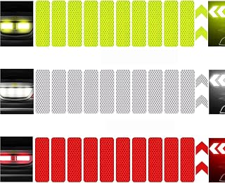 KOOUMOS 36Pcs Reflective Decals Reflective Stickers Safety Warning Sticker Tapes Waterproofs High Intensity Night Visibility Adhesive