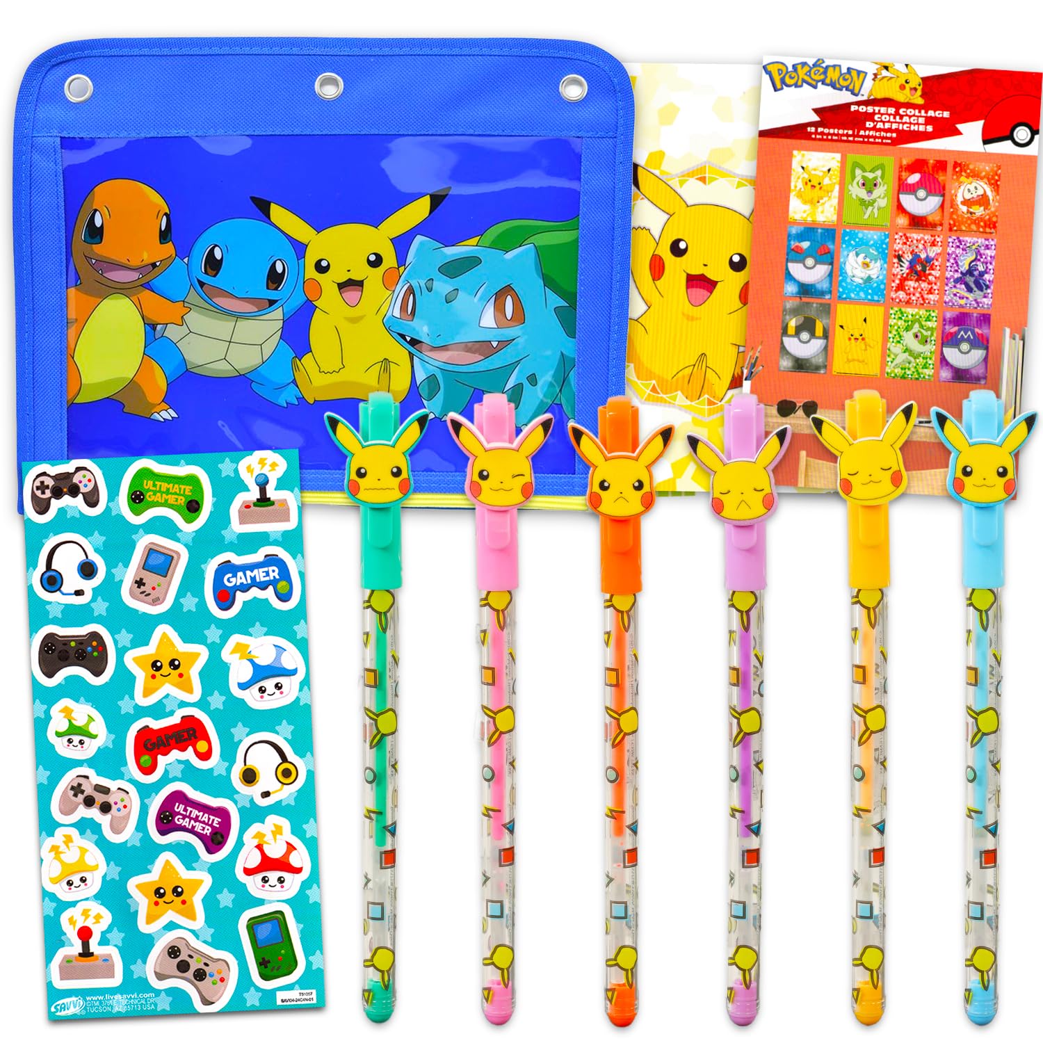 【新品・美品】ポケモン・任天堂グッズまとめ売り Amazon.co.jp: 任天堂 ポケモン 学用品セット - ピカチュウ筆記具