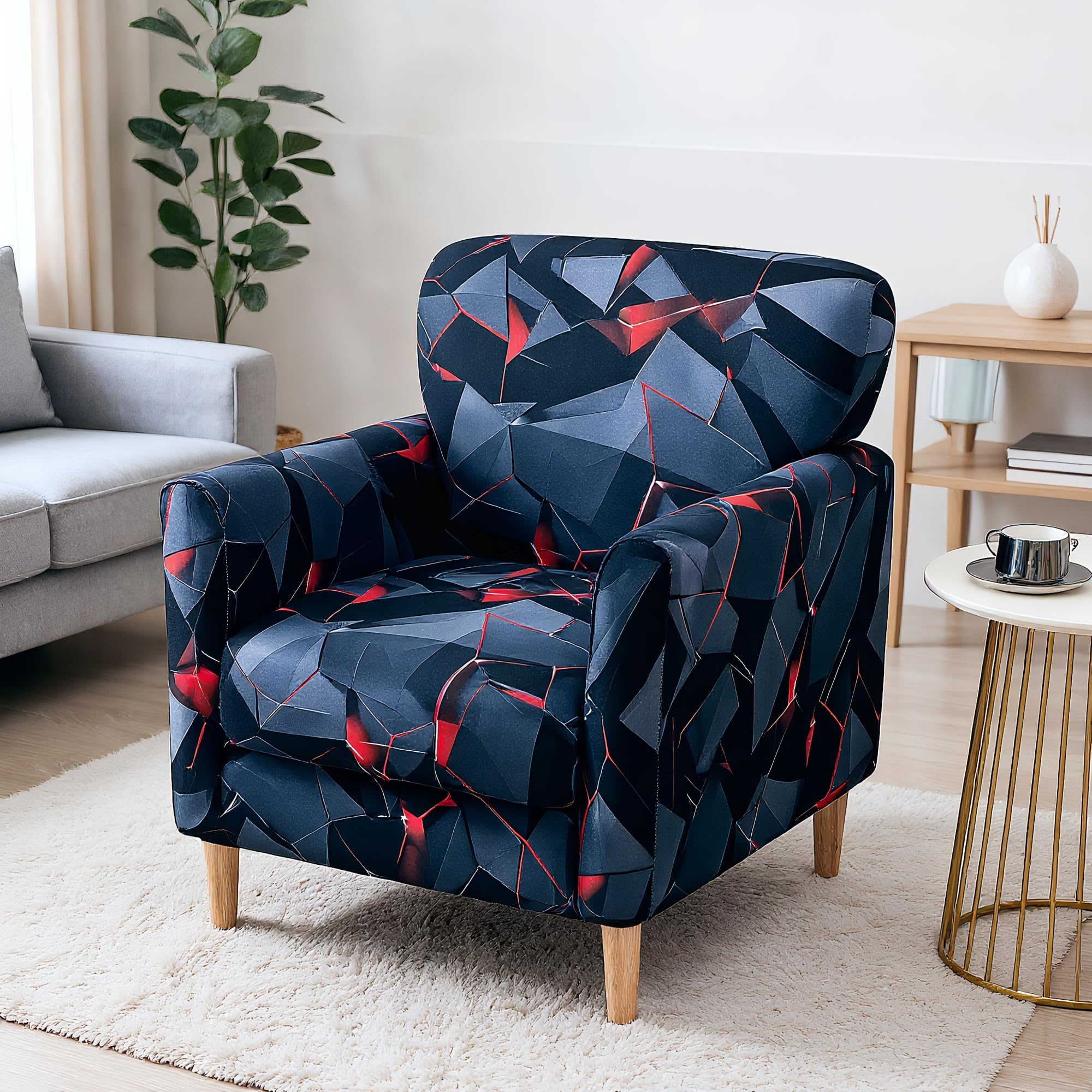 LiveGo Stretch Banquet Armchair Slipcover, Knit Chair Covers with Arms