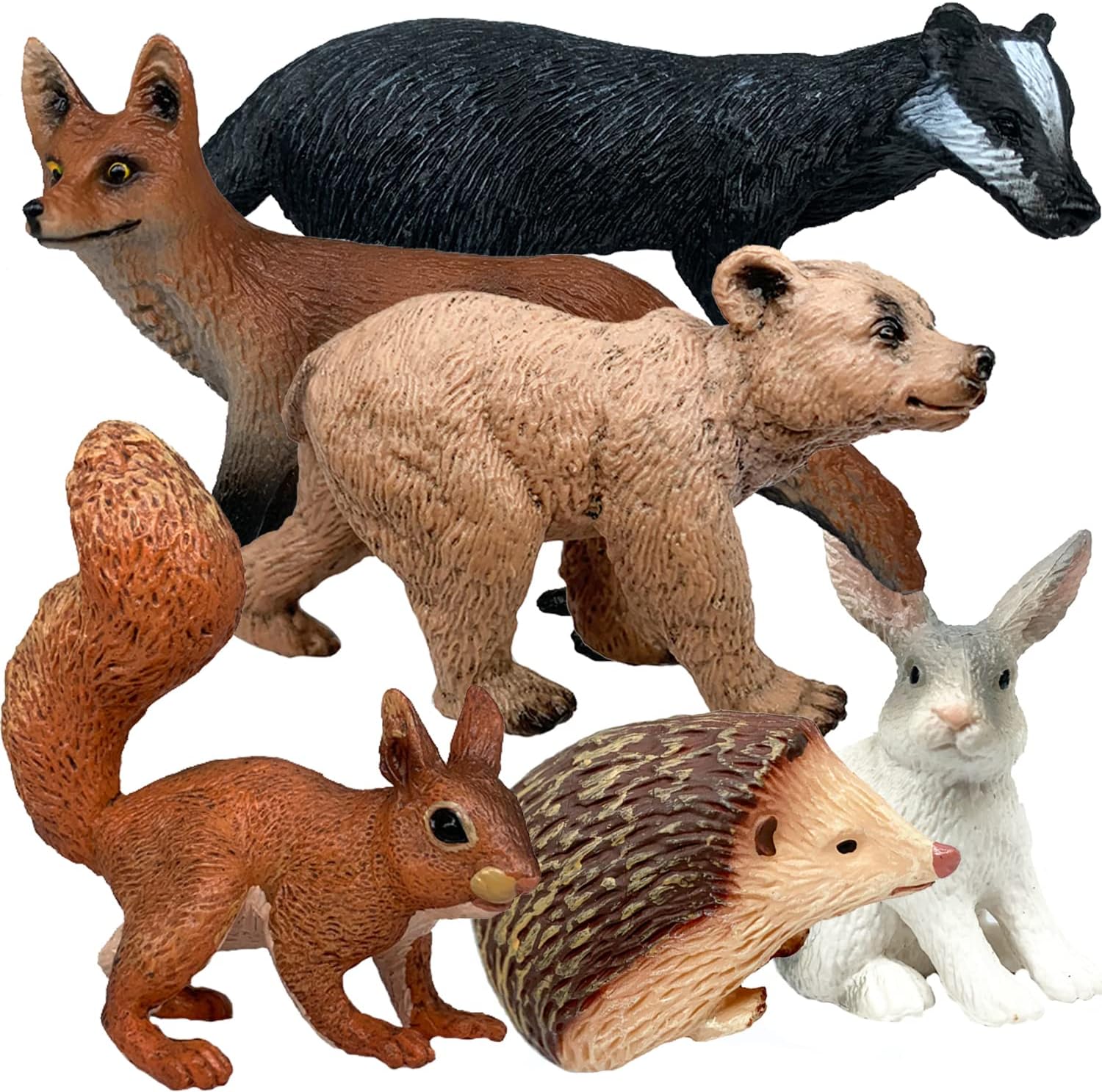 Gemini&Genius Jungle Animal Figurines Garden Statues, Woodland Animals