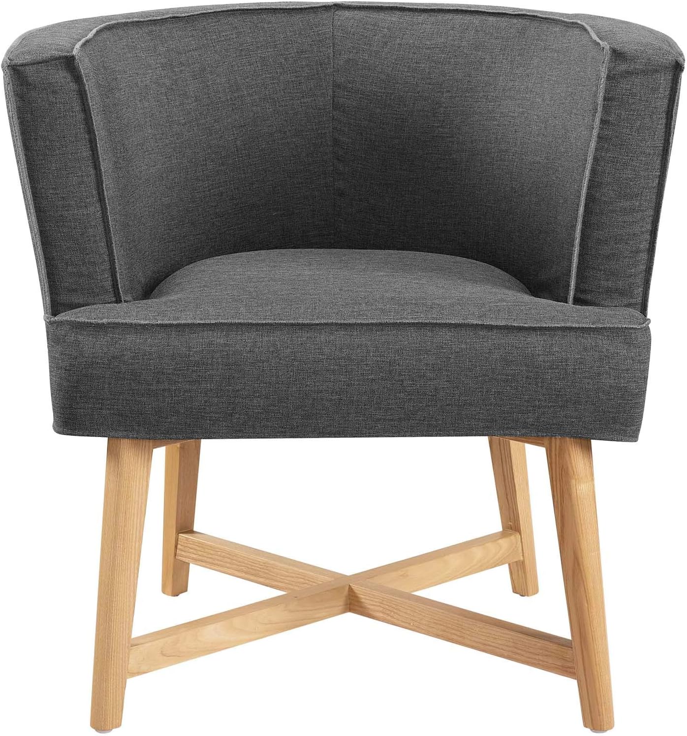 Modway Anders Upholstered Fabric Accent Chair, Gray
