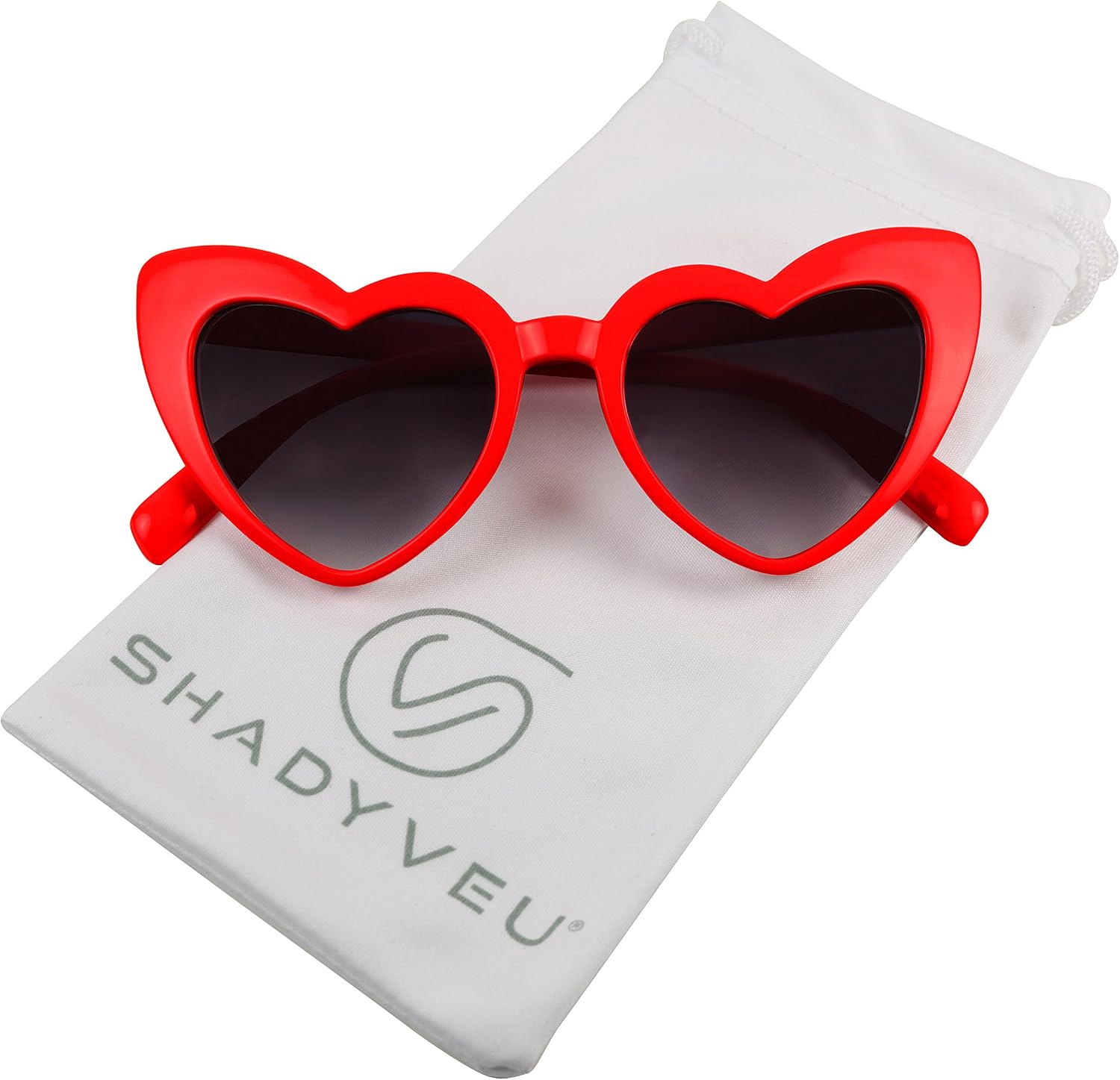ShadyVEU Oversized Colorful Narrow Cat Eye Love Heart Shaped UV400 2-4 Years Kids Sunglasses