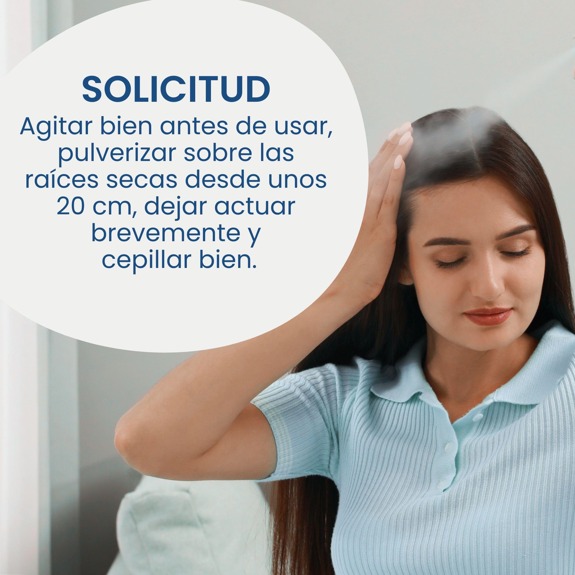 Jean & Len champú en seco my sensitive secret, para cuero cabelludo sensible, con extracto de algodón y pantenol, ayuda con las raíces grasas, sin restos blancos, sin perfume, 200 ml