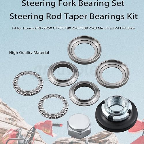 Miniatura 2 de Juego de rodamientos de horquilla de dirección, kit de rodamientos cónicos para barra de dirección, piezas de repuesto compatibles con Honda