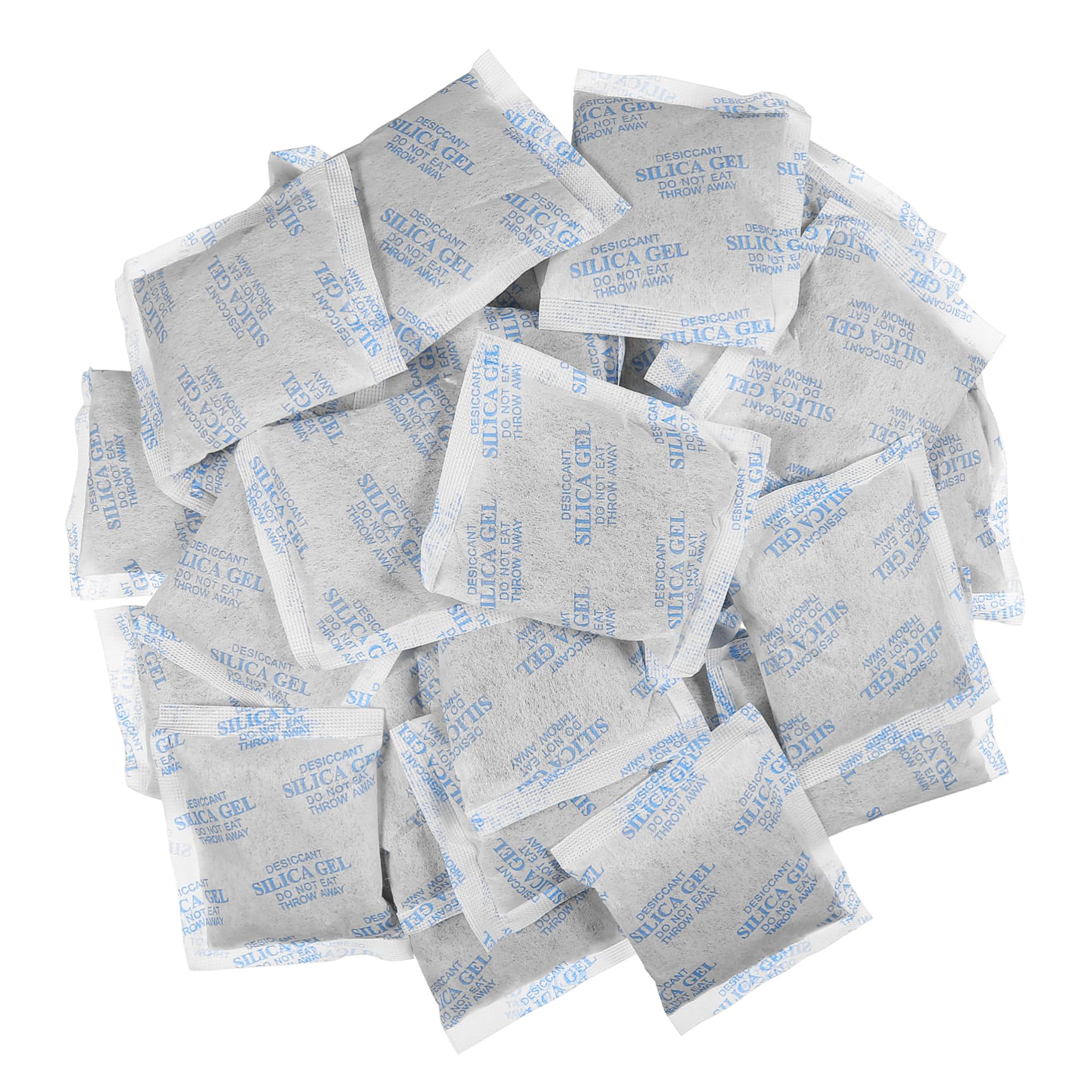 Gatuida 30 Paquetes Desecantes de Gel de Sílice para Almacenamiento Alta Absorción de Humedad y Fácil Uso, 50 Gramos cada Uno en Bolsa de Tela No Tejida para Ropa y Electrónica