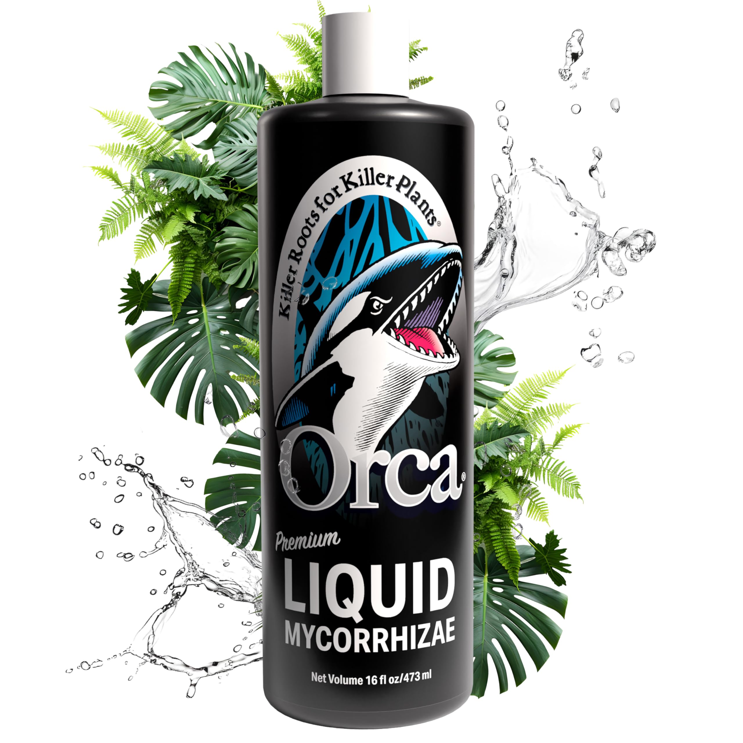 16 oz Orca Liquid Mycorrhizae for Plants - Mycorrhizal Fungi Root Stimulator and Booster - Enhance Plant Success with Microbes for Soil