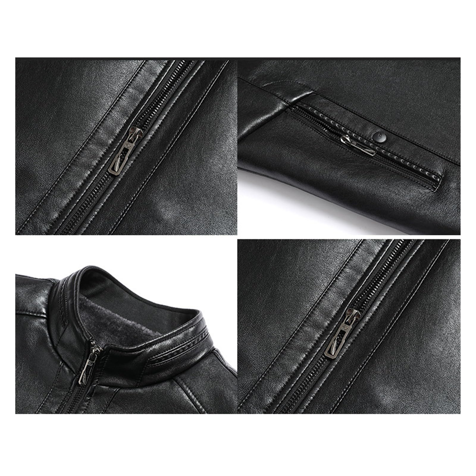 Chaqueta De Vellón para Hombres Engrosada Chaqueta De Colección De Colección De Colección De Cuero
