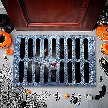 LMAZG Halloween Door Mat, 19.7"× 31.5" Halloween Clown Sewer Doormat Scary Entry Rug Indoor Outdoor Entrance Floor Mat Non Slip Halloween Decor Holiday Party Welcome Mats