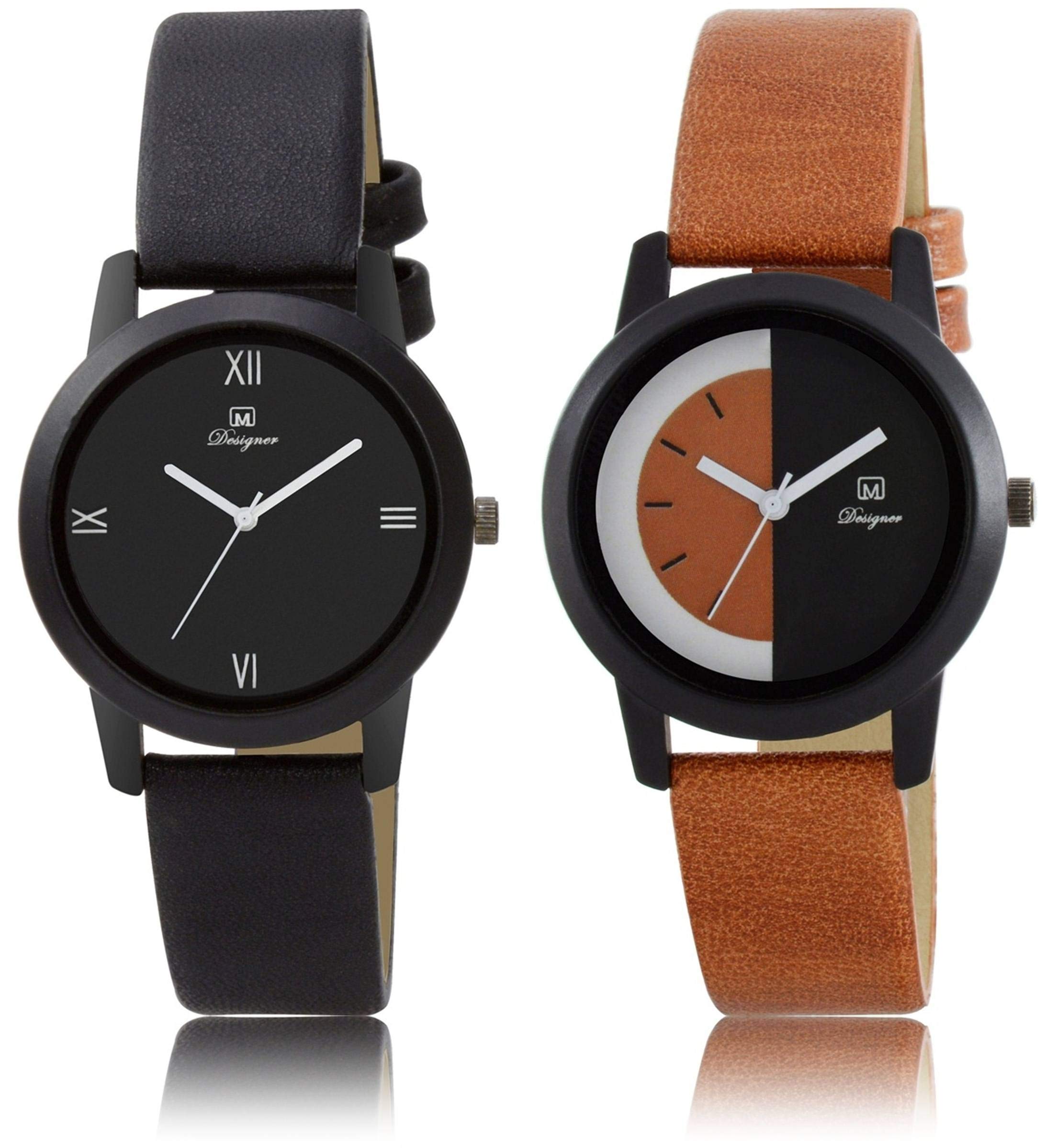 OM DESIGNER Analogue Multicolor Leather Belt Watches pack of 2 for Girls & women #133 (B07RQ749W8) Amazon Price History, Amazon Price Tracker