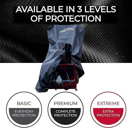 Miniatura 2 de Tough Cover Cubierta para soplador de nieve 600D impermeable al aire libre, cubierta resistente para quitanieves, ajuste universal para EGO, Honda,