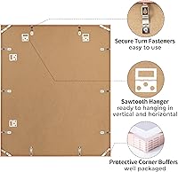 Vista 207 de Fun Memories Portarretratos de metal de 16 x 20 pulgadas con paspartú de 11 x 14 pulgadas, acabado de aluminio cepillado, parte delantera de vidrio