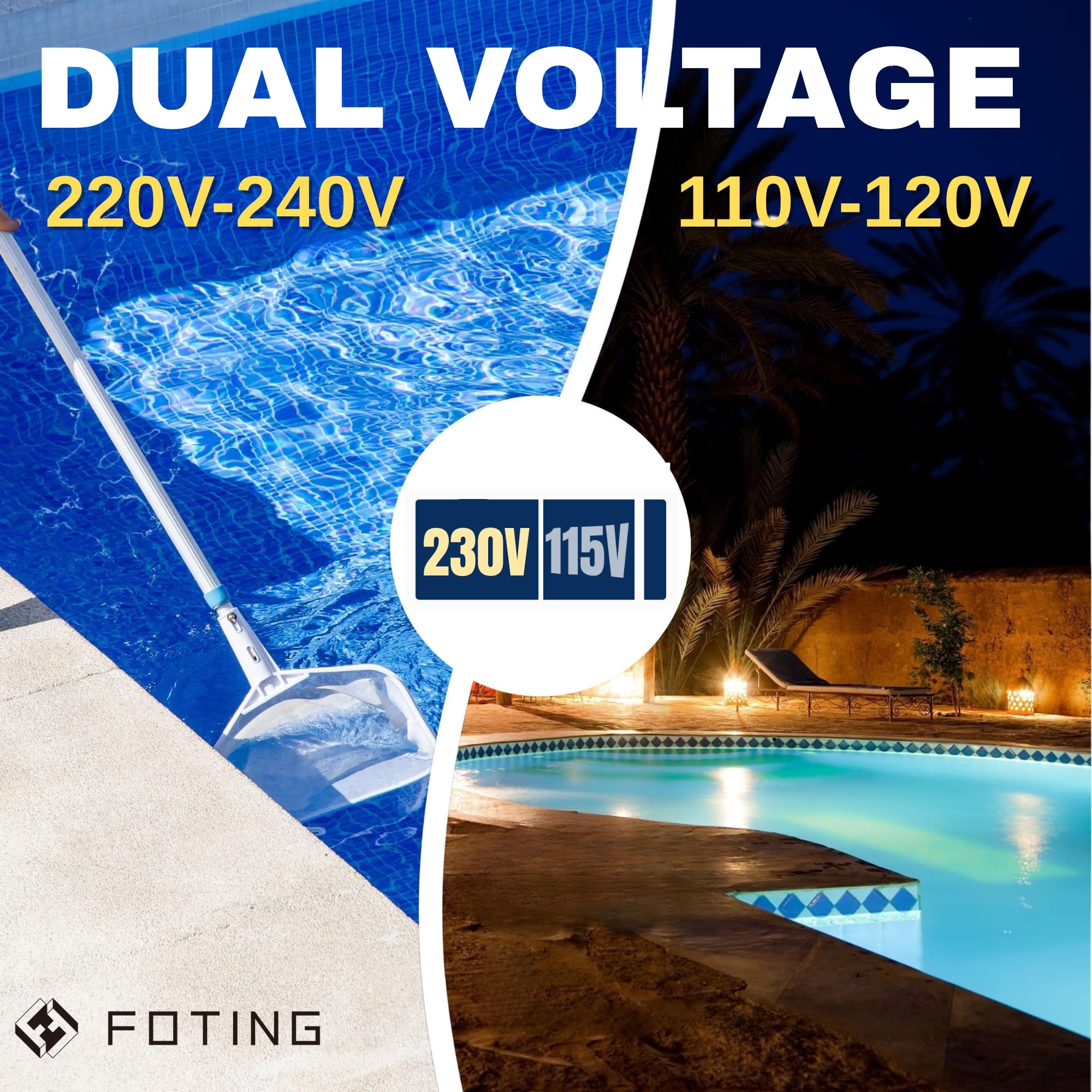 Snapklik.com : FOTING In/Above Ground Pool Pump, Self Primming