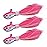 Dr.Fish 3 Pack Bucktail Jig Saltwater Fishing Jig Buck Tail Hair Lure Surf Fishing Bass/Striper/Mackerel/Halibut/Flouder Lure Pink 1/2oz