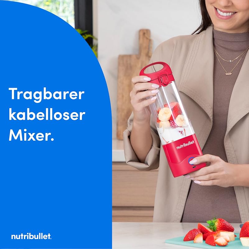 NutriBullet Hordozható Smoothie Mixer 475ml BPA-Mentes Pohár Vezeték Nélküli Töltöltethető