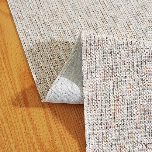 Miniatura 4 de Laolitou Camino de mesa rústico con borlas, camino de mesa bohemio de 108 pulgadas de largo para fiestas de vacaciones, bodas y decoración de mesa